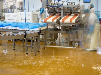 Ucrete flooring for wet food processing halls