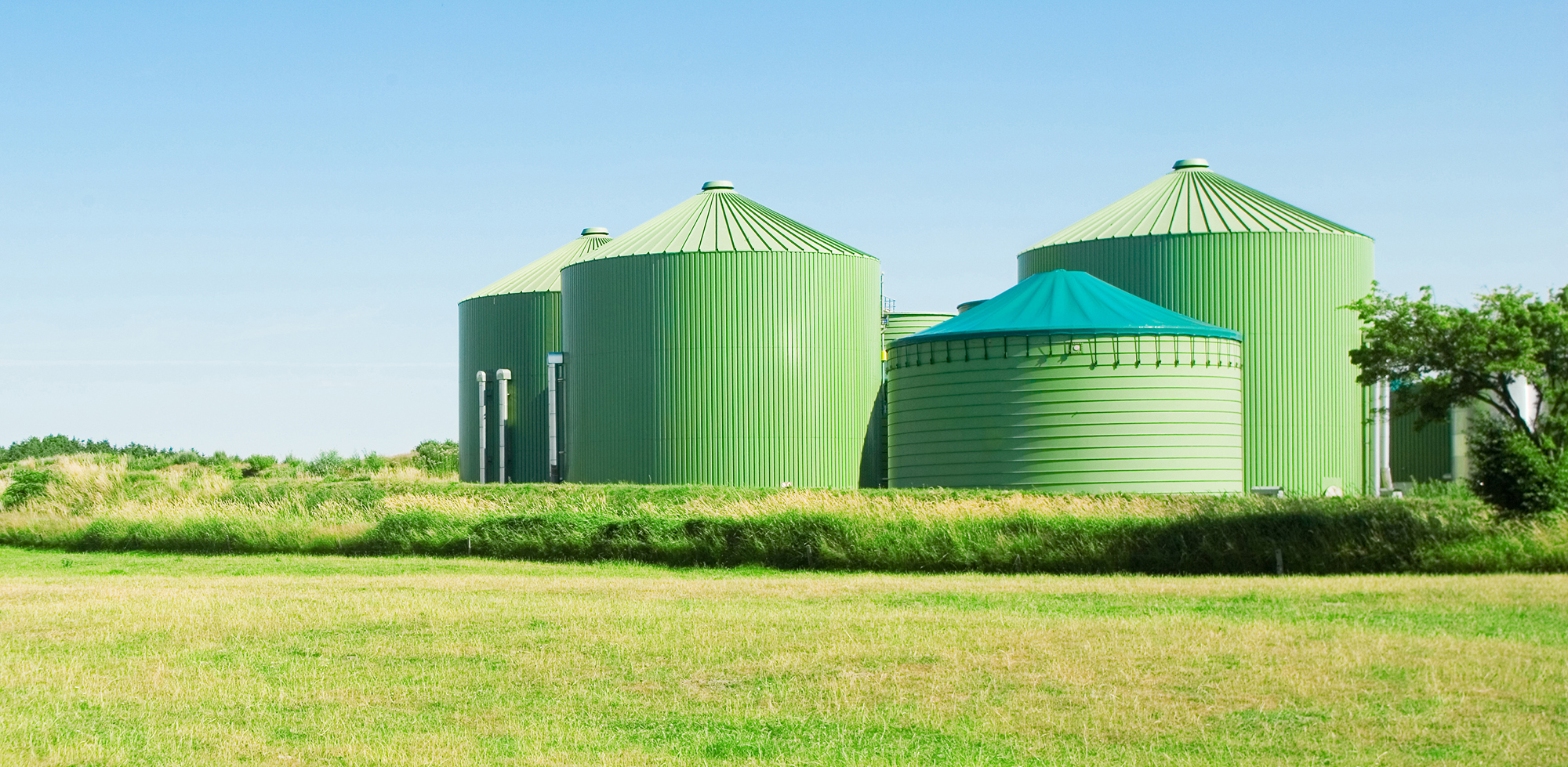 Insluiting van biogas en methaan